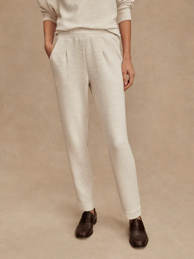 VARLEY | The Rolled Cuff Pant 25" -Ivory Marl