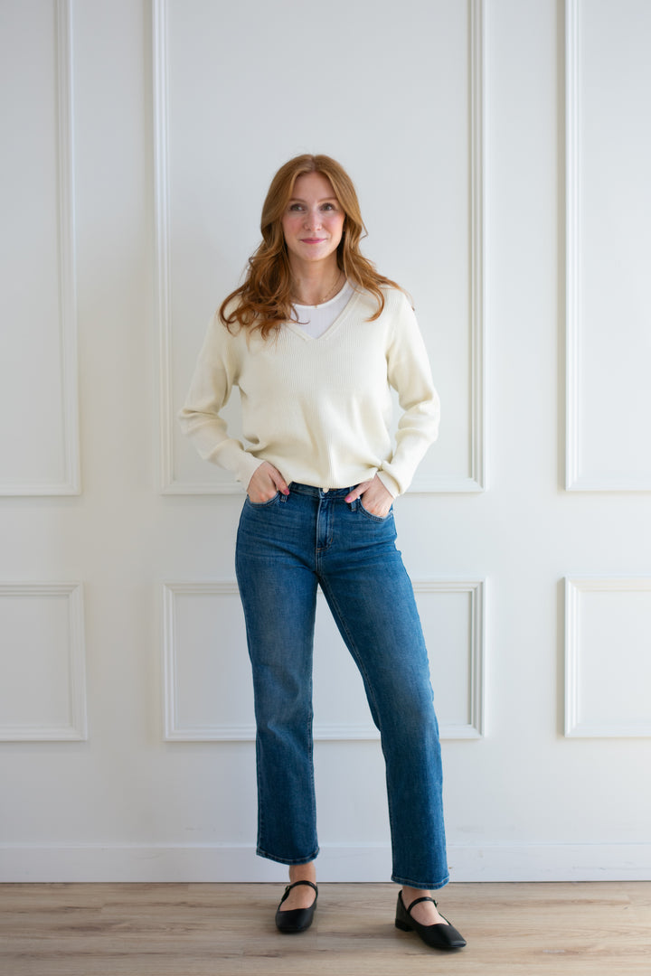 Just Black Denim | Stretchy Straight - Medium Denim