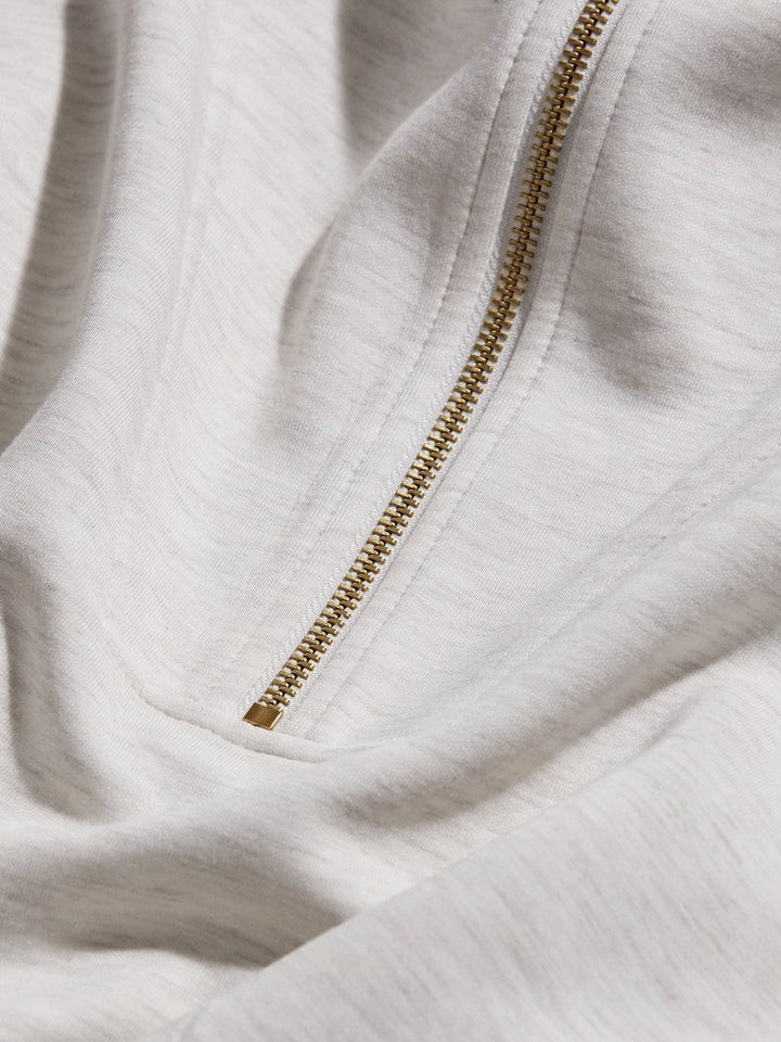 VARLEY | Hawley Half Zip Sweat - Ivory Marl