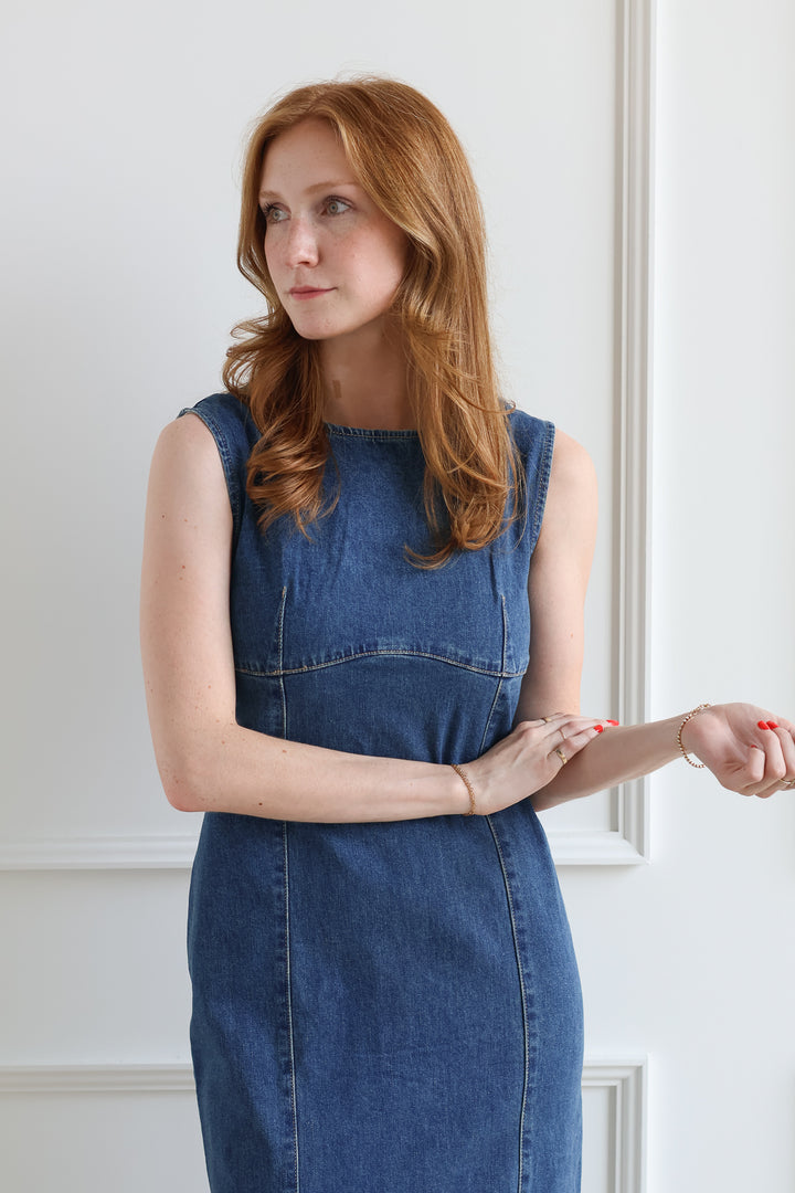 Willa Denim Midi Dress
