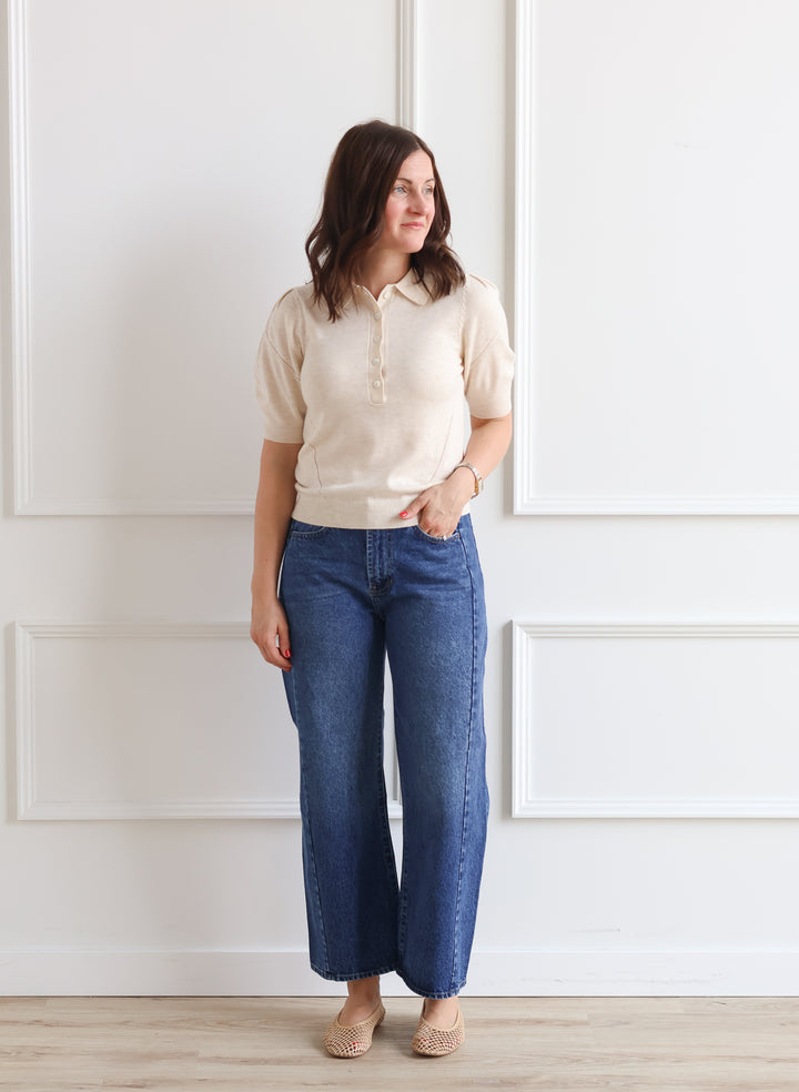 Just Black Denim | Barrel Jean Twist - Dark Denim