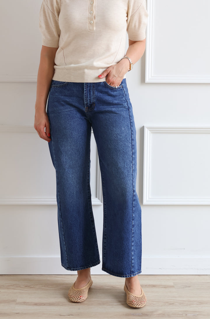 Just Black Denim | Barrel Jean Twist - Dark Denim