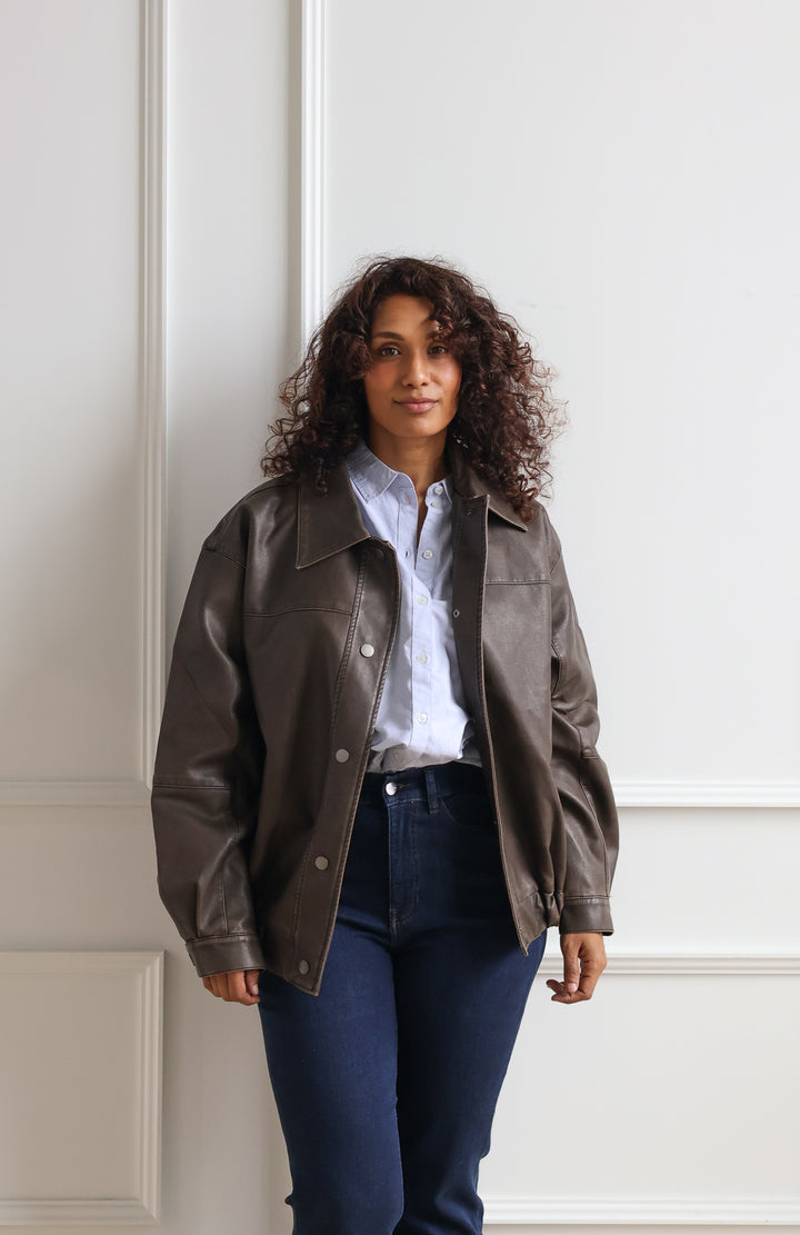 Leather Bomber Jacket