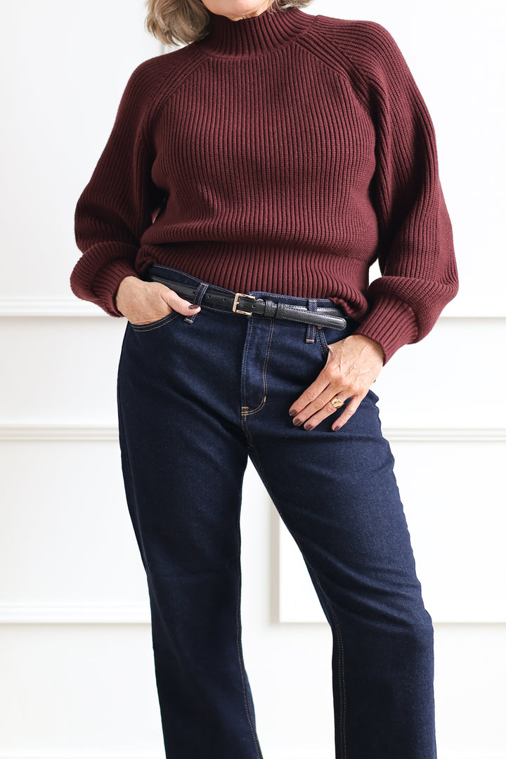 Just Black Denim | Clean Mid-Rise Straight Indigo