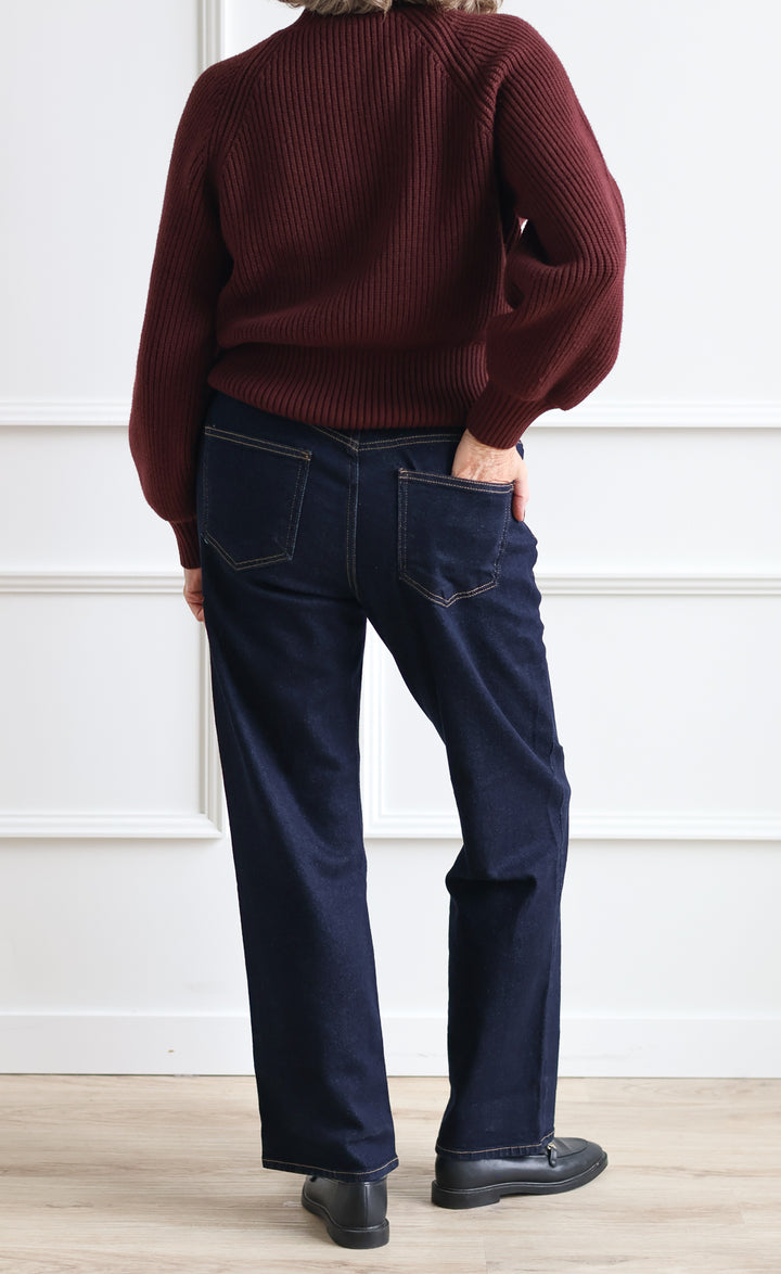Just Black Denim | Clean Mid-Rise Straight Indigo