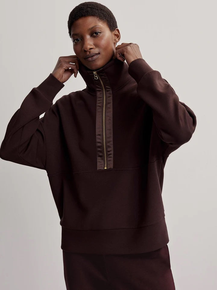 VARLEY | Keller Half-zip Pullover - Coffee Bean