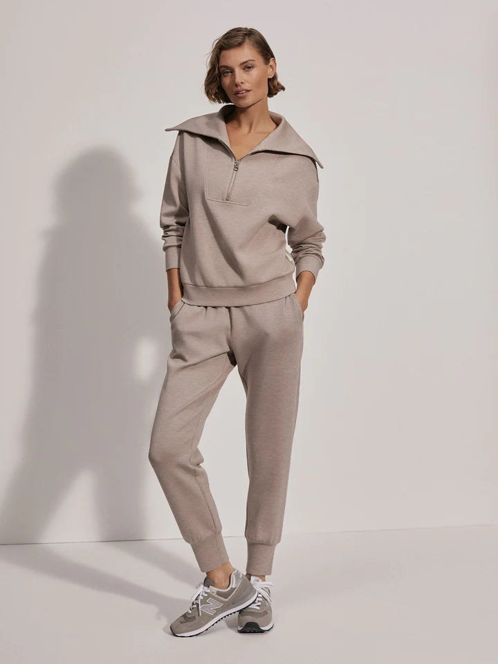 VARLEY | The Slim Cuff Pant 27.5" - Taupe Marl