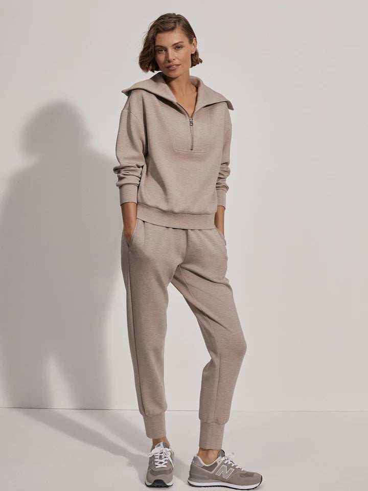 VARLEY | The Slim Cuff Pant 25" - Taupe Marl