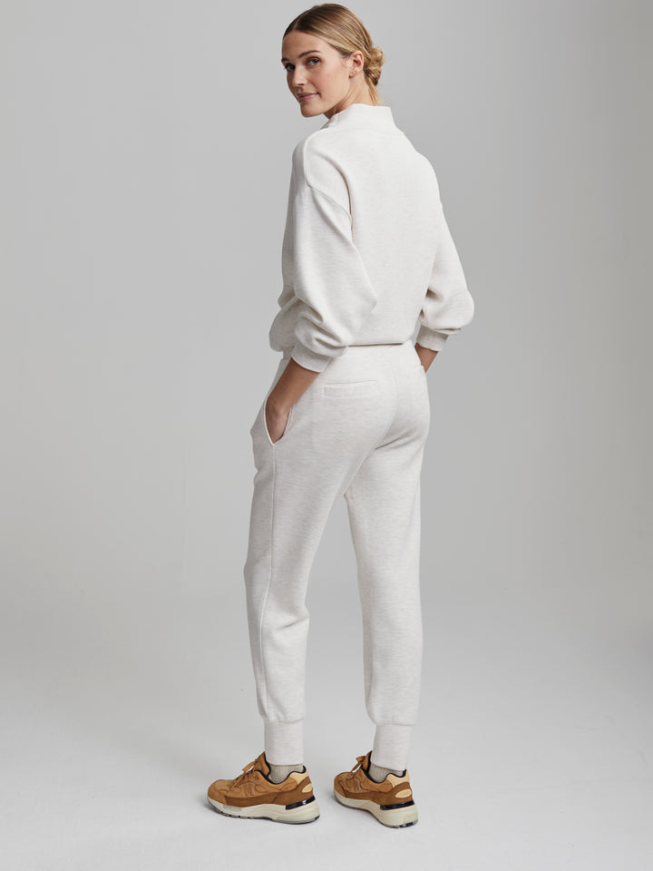 VARLEY | The Slim Cuff Pant 27.5" - Ivory Marl