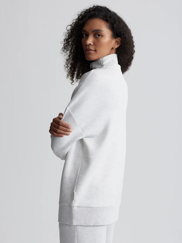 Varley | Masie Longline Sweat - Ivory Marl
