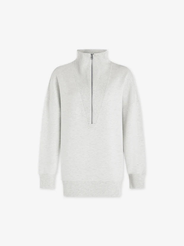 Varley | Masie Longline Sweat - Ivory Marl