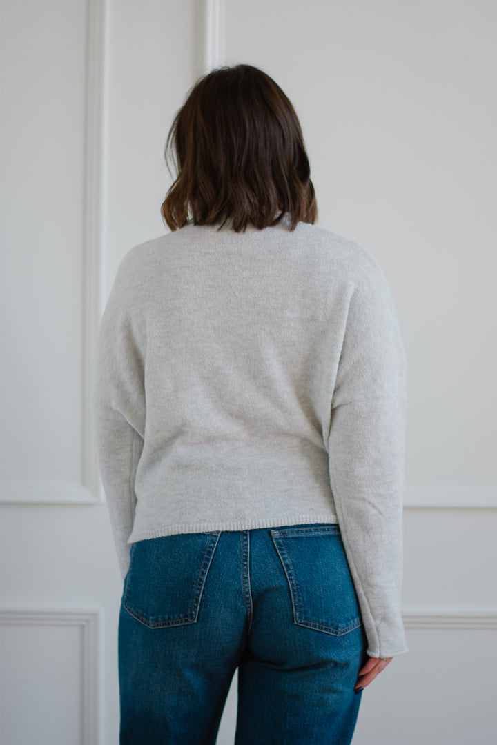 Heather Grey Button Cardigan