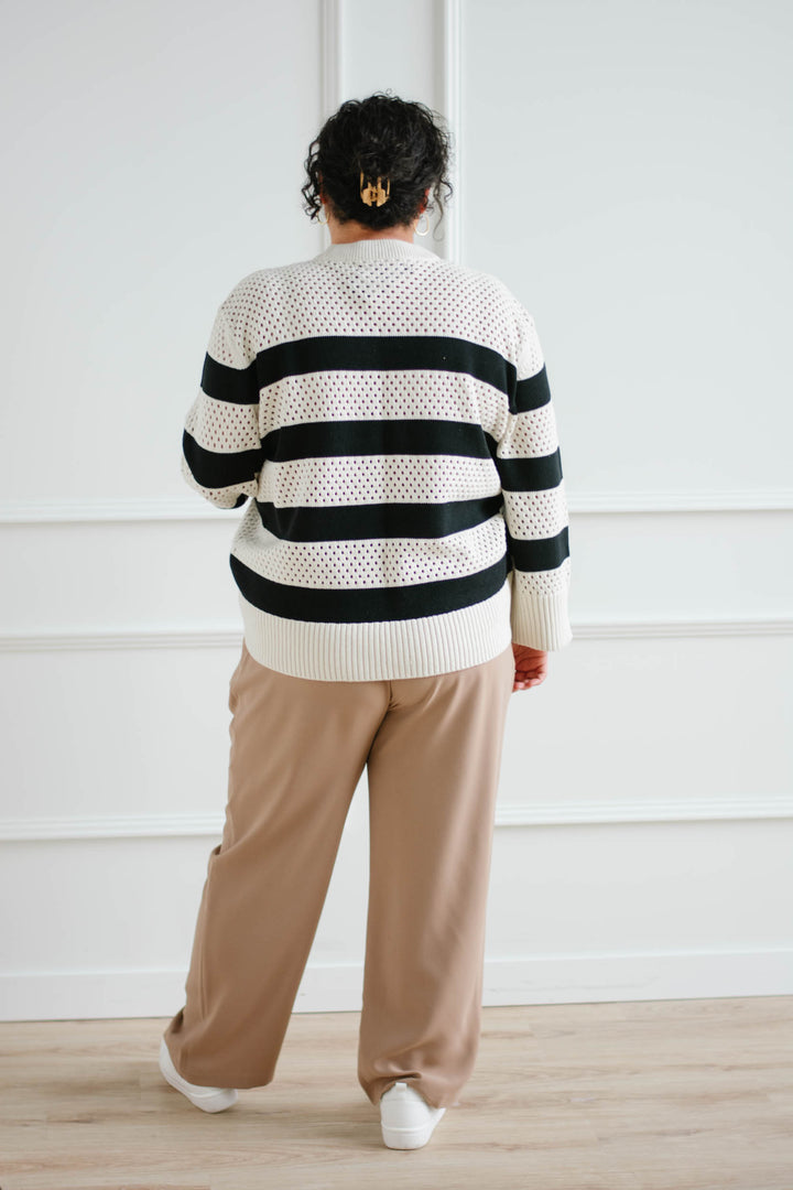 Vero Moda | Louise Stripe Crochet Knit