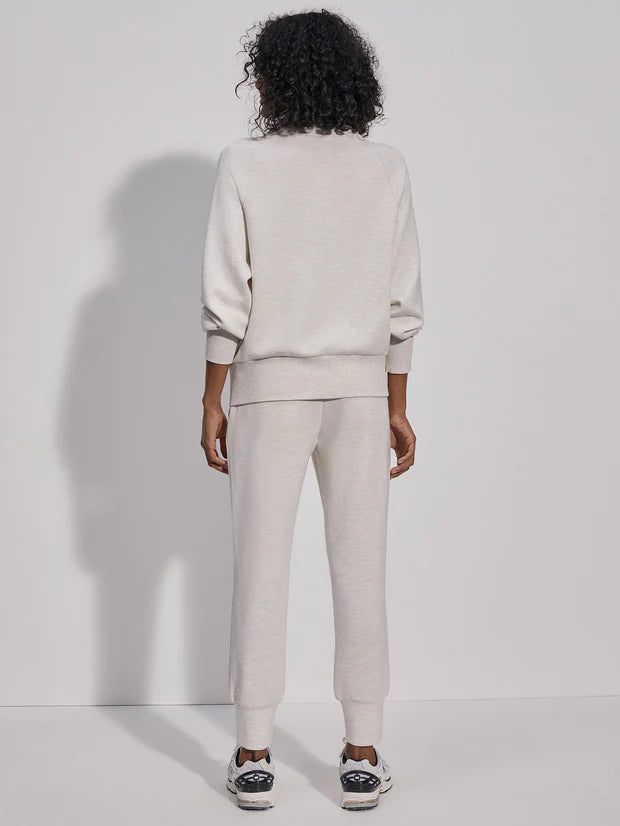 VARLEY | Roxbury Zip-through Sweat - Ivory Marl