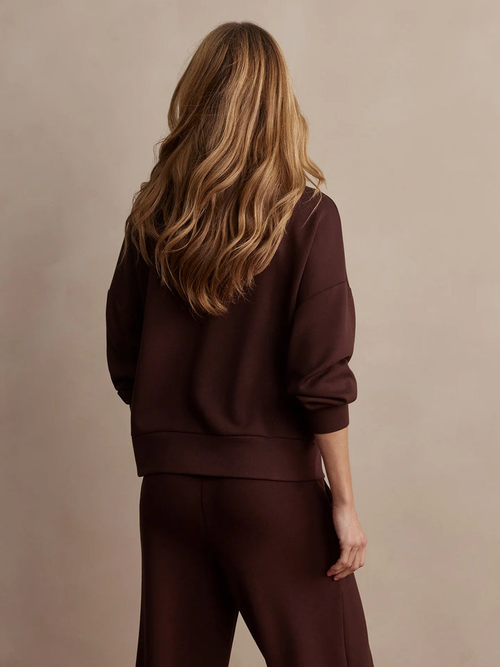 VARLEY | Hawley Half Zip Sweat - Coffee Bean