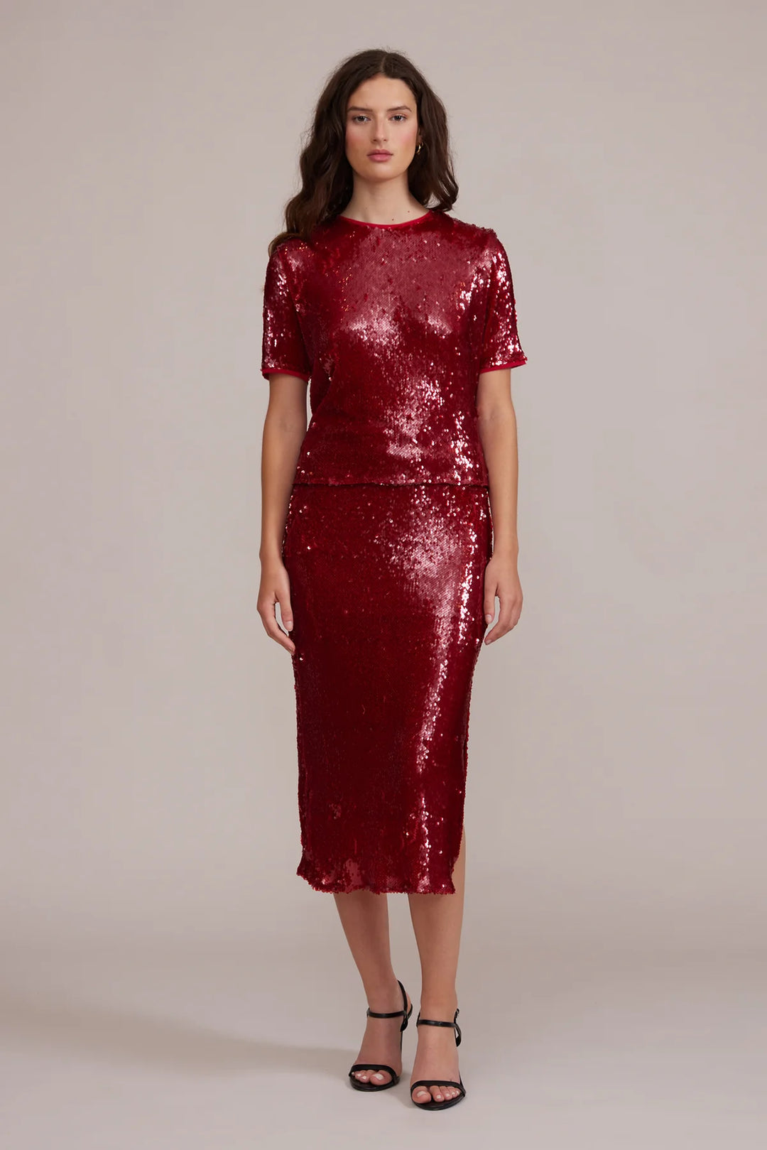 Molly Red Sequin Skirt