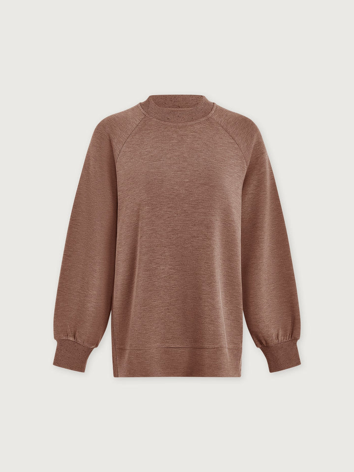 Varley | Nicole Boyfriend Sweat - Deep Taupe Marl Fleck