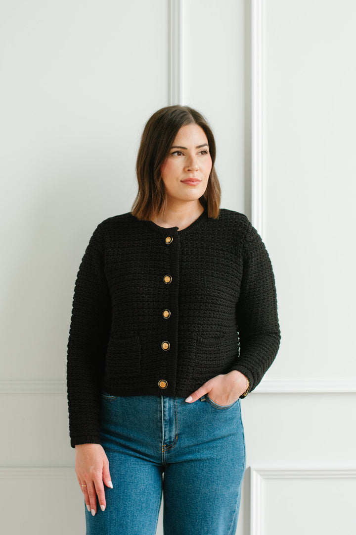 The Refined Cardigan - Black