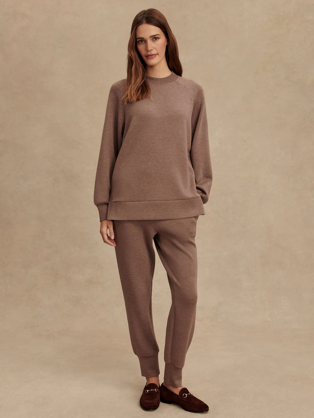 Varley | Slim Cuff Pant 27.5" - Deep Taupe Marl Fleck
