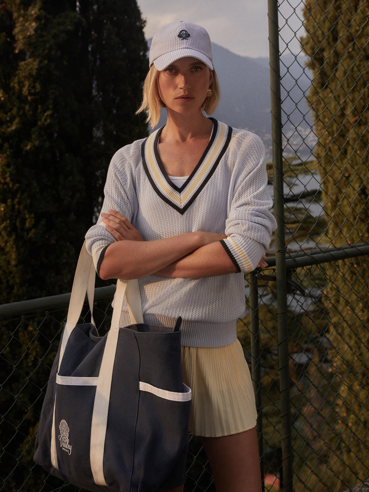 VARLEY | Maurice V-Neck Sweater -  Xenon Blue