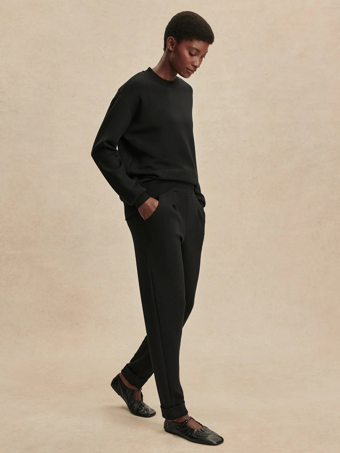 VARLEY | The Rolled Cuff Pant 25" - Black