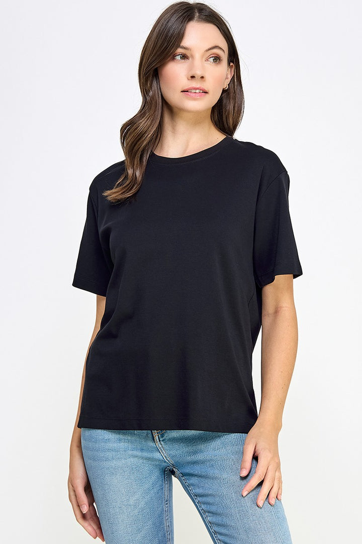 Elevated Boxy Tee - Black