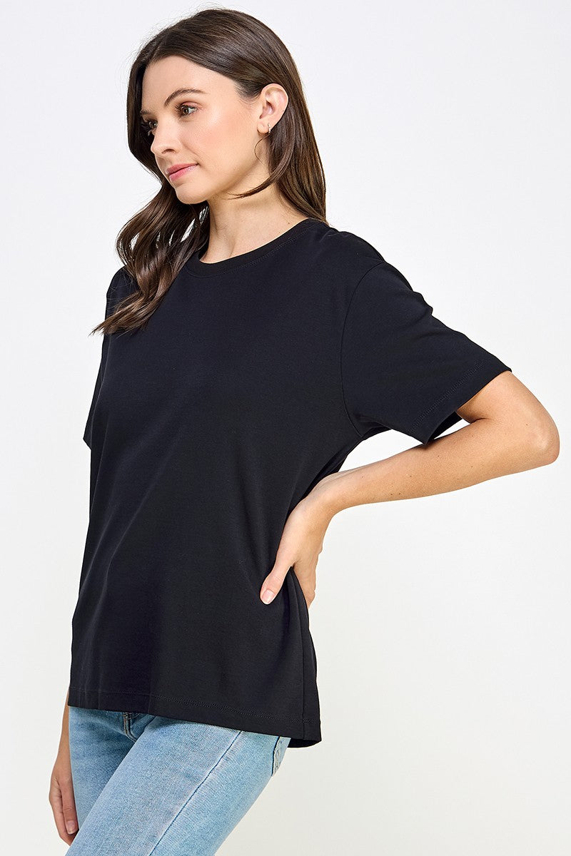 Elevated Boxy Tee - Black