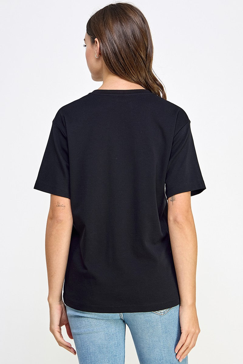 Elevated Boxy Tee - Black