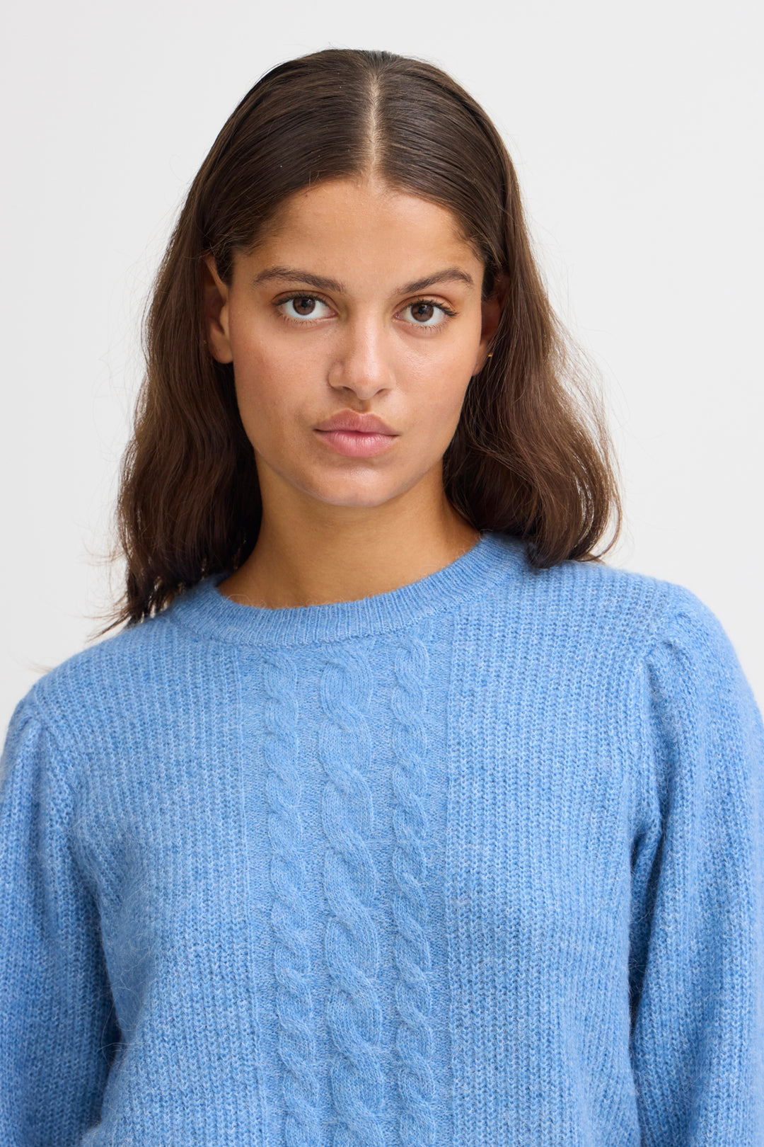 ICHI | Kamara Knit Crew - Azure