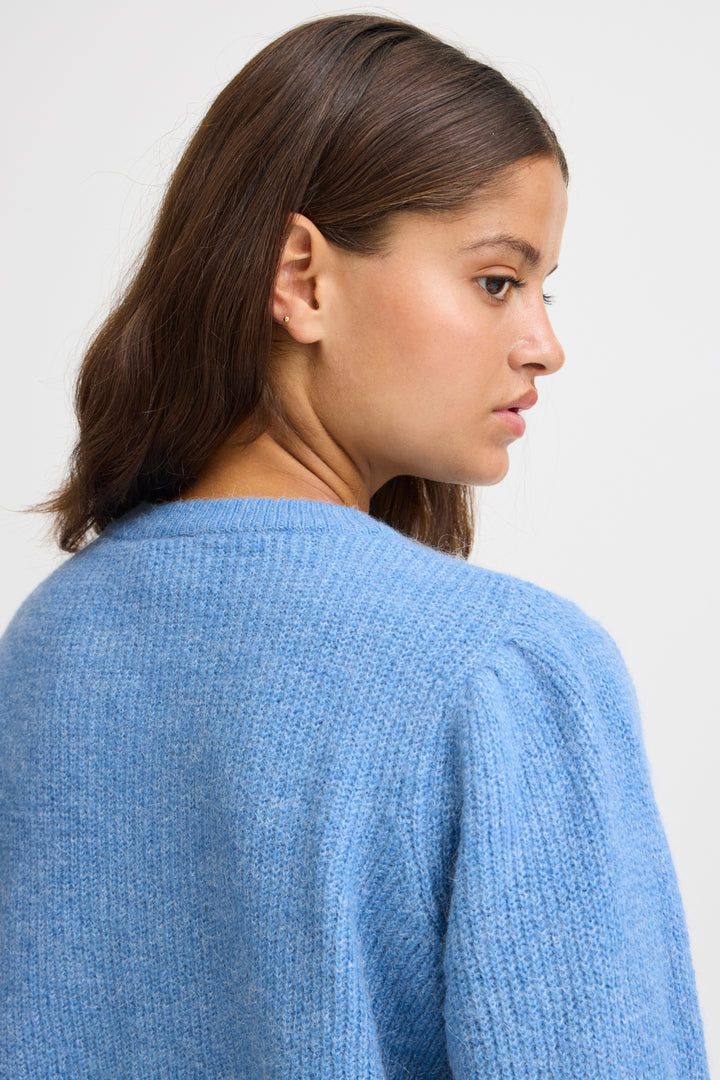 ICHI | Kamara Knit Crew - Azure