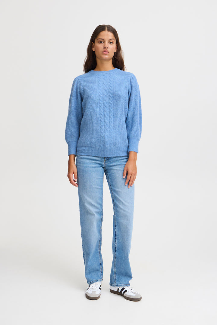 ICHI | Kamara Knit Crew - Azure