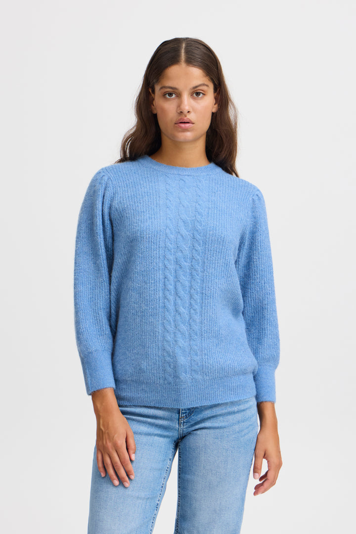 ICHI | Kamara Knit Crew - Azure