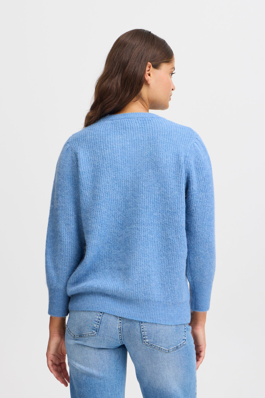 ICHI | Kamara Knit Crew - Azure