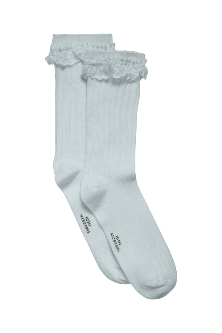 ICHI | Alafia Ruffle Socks - Zen Blue