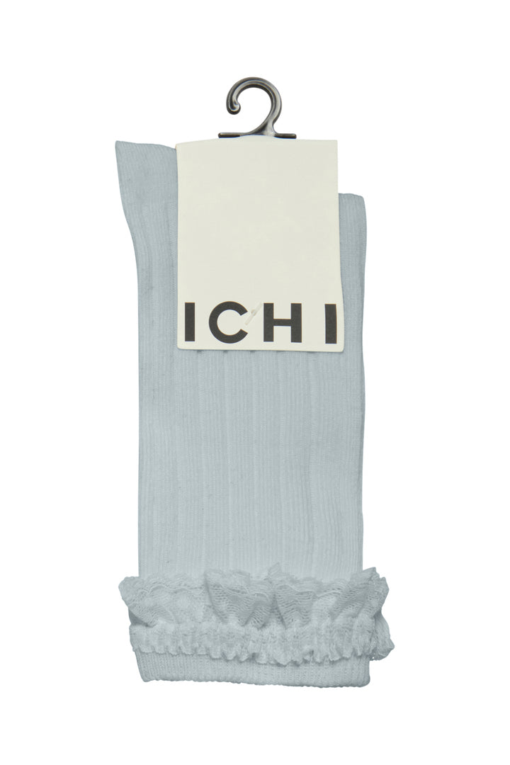 ICHI | Alafia Ruffle Socks - Zen Blue