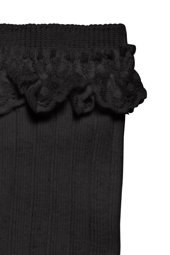 ICHI | Alafia Ruffle Socks - Black