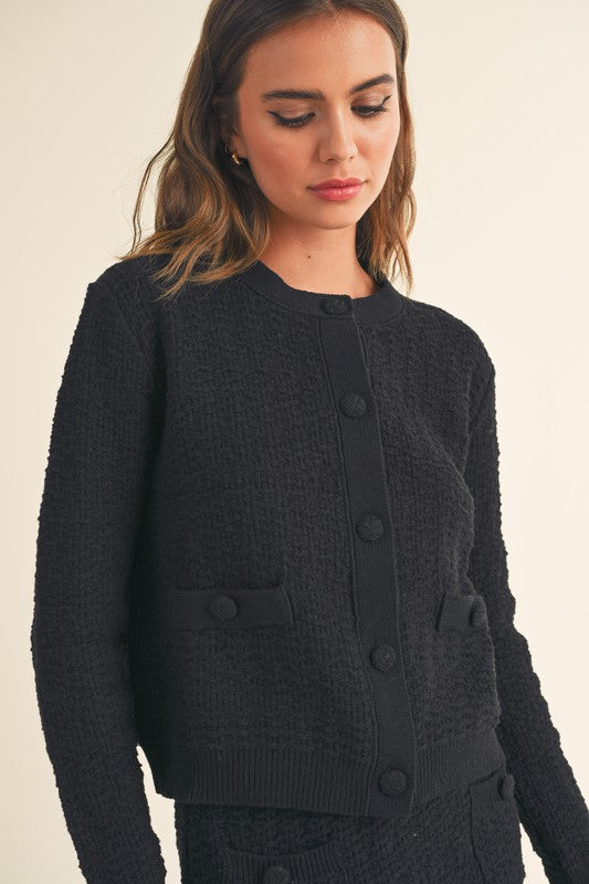 Ellery Knit Sweater Jacket - Black