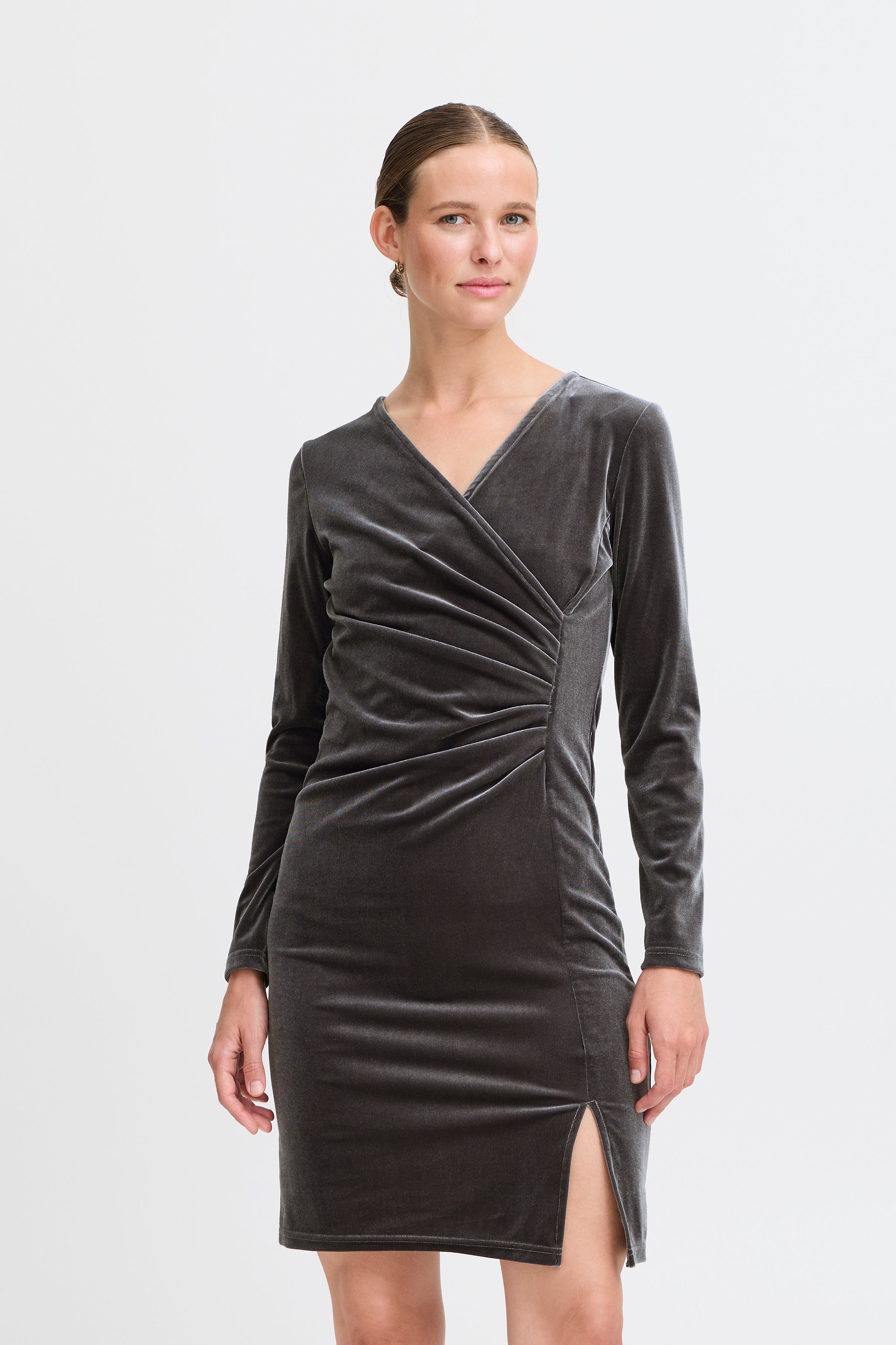 Charcoal velvet dress hotsell