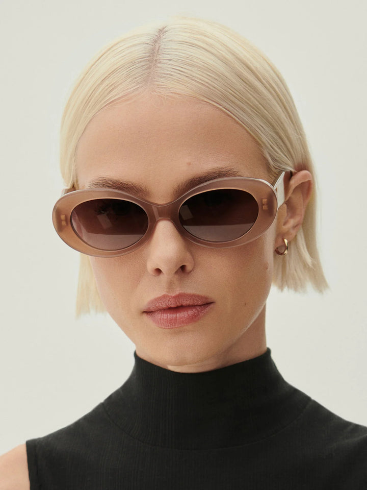 VARLEY | Bethnall Oval Sunglasses - Cocoa Taupe