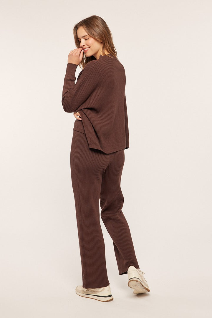 Ribbed Lounge Pants - Cacao