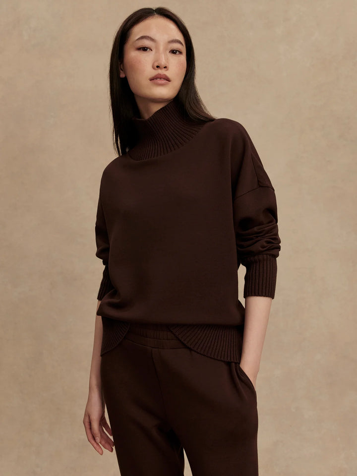Varley | Barker High-Neck Sweater - Coffee Bean