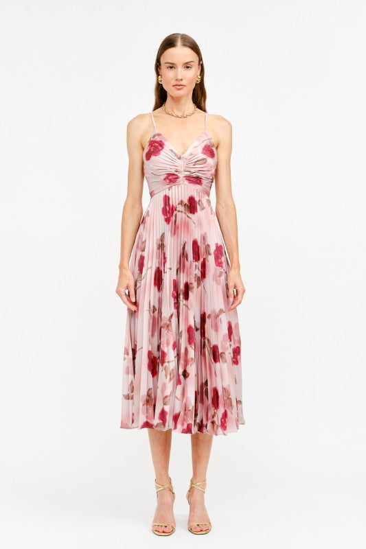 Sofie Pleated Floral Midi