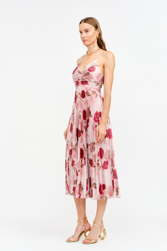 Sofie Pleated Floral Midi