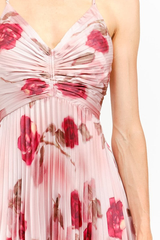Sofie Pleated Floral Midi