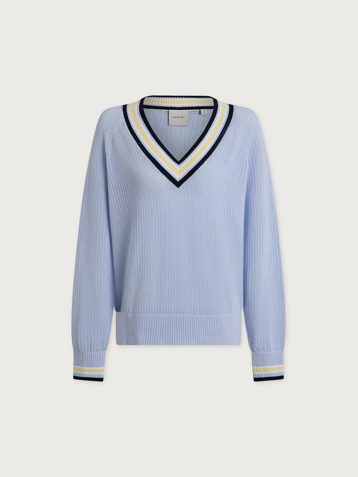 VARLEY | Maurice V-Neck Sweater -  Xenon Blue