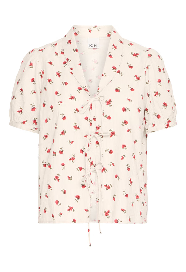 ICHI | Rosey Tie Blouse