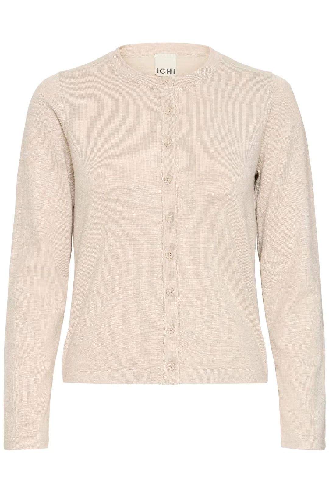 ICHI | Luls O Neck Cardigan - Oatmeal