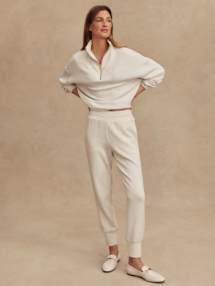 VARLEY | The Slim Cuff Pant 27.5" - Ivory Marl