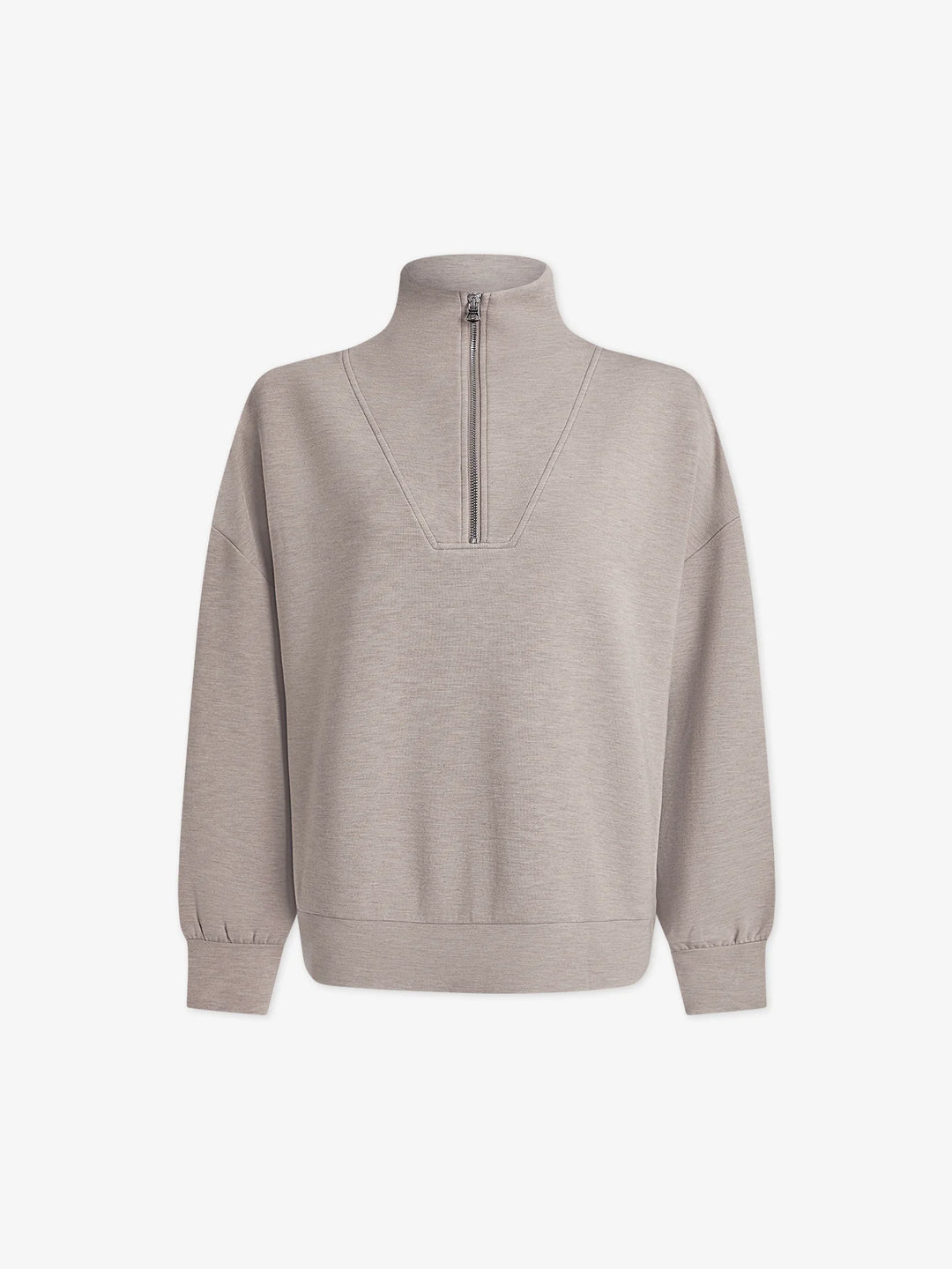 VARLEY | Hawley Half Zip Sweat - Taupe Marl