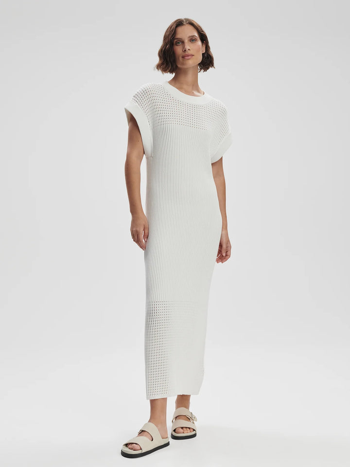 Varley | Cheston Relaxed Knit Dress - Snow White